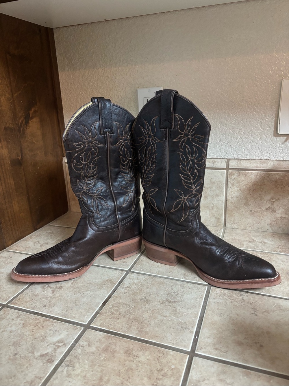 Justin Boots - Dark Brown Leather - Picture 6 of 6